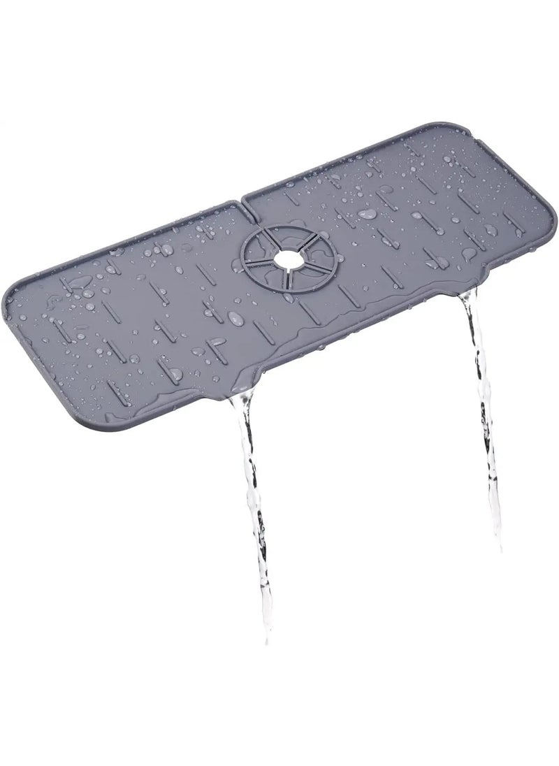 svk dream SVK Dream Silicone Sink Drainer Pad and Faucet Catcher Tray - Kitchen Splash Guard, Bathroom Protector, Non-Slip Water Catcher Mat, Drying Mat for Kitchen  - Image 1