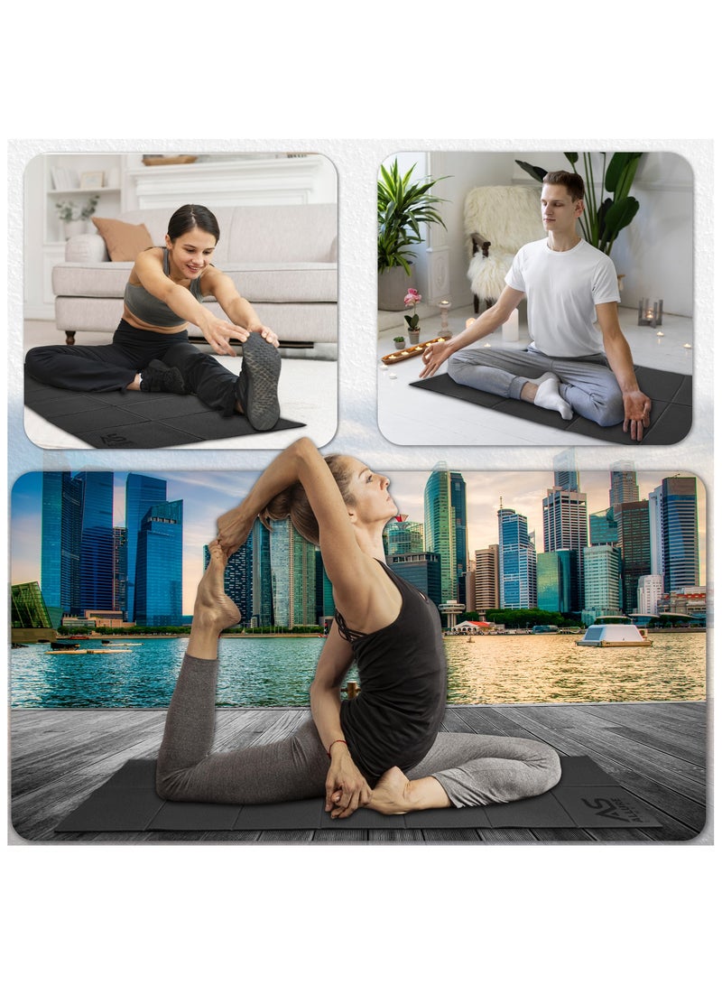 Allure Sphere Sphere Foldable Yoga Mat - Non Slip Double Sided, Lightweight, Eco-Friendly Exercise Mat - Portable With Carrying Bag Perfect For Gym, Home And Travel Workouts - Image 2