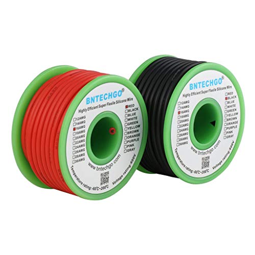 BNTECHGO 16 Gauge Silicone Wire Spool red 25ft and Black 25ft Flexible 16 AWG Stranded Tinned Copper Wire - Image 2