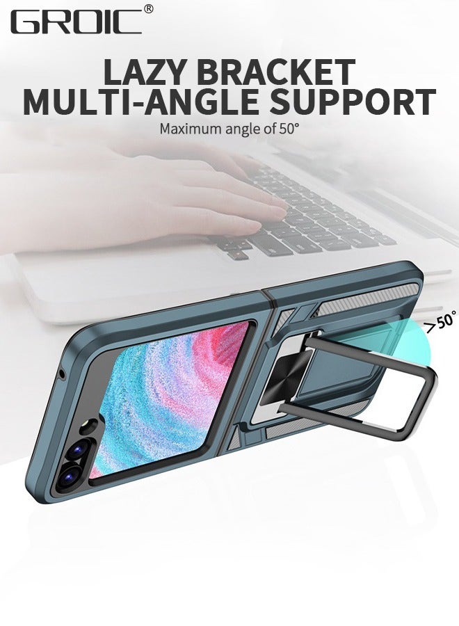 GROIC Case for Samsung Galaxy Z Flip 5 6.7" Case, Built in Stable Finger Ring and Magnetic Kickstand, Heavy Duty Protective Case Support Magnetic Car Mount for Samsung Galaxy Z Flip 5 - Image 5