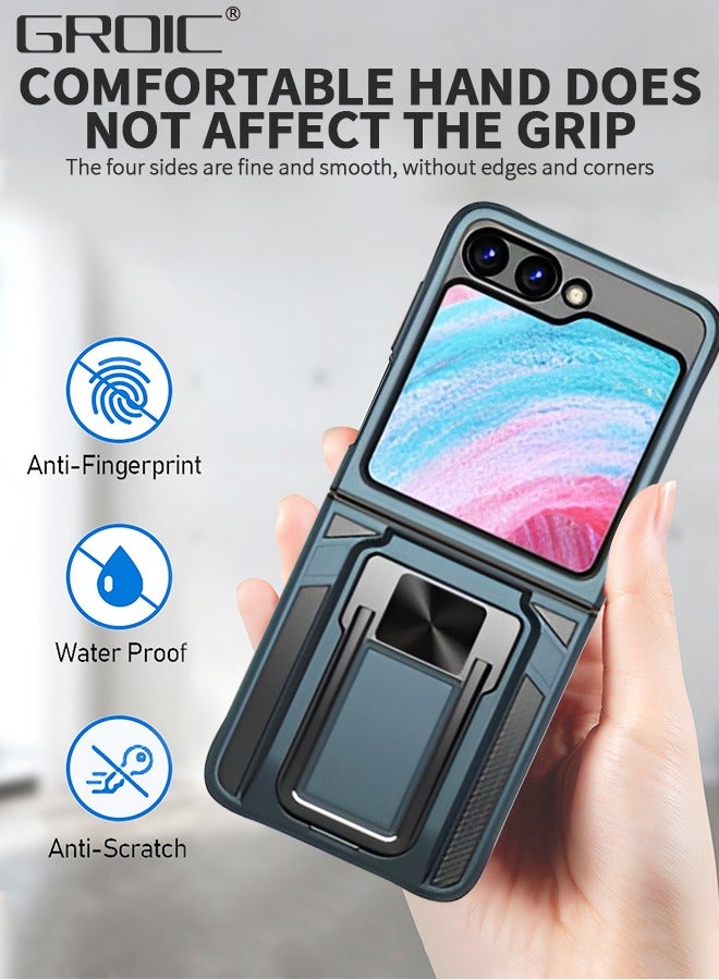 GROIC Case for Samsung Galaxy Z Flip 5 6.7" Case, Built in Stable Finger Ring and Magnetic Kickstand, Heavy Duty Protective Case Support Magnetic Car Mount for Samsung Galaxy Z Flip 5 - Image 2