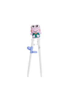 Factory wholesale baby learning chopsticks cartoon plastic baby training chopsticks childrens corrective exercise chopsticks eating chopsticks Pink Little Frog [Naked]]