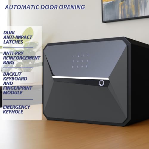BOFON Y-Series Fingerprint Smart Safe Box, Security Box with Key,1.45 Cubic, Safety Box for Home (1.45 Cubic Feet-23Y) - Image 4
