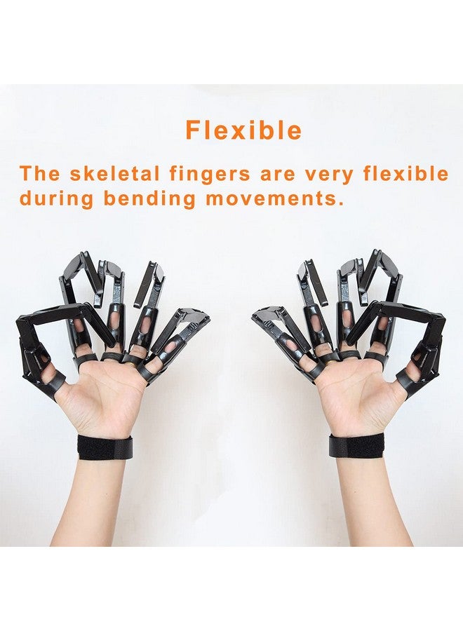 Thafikzi Halloween Gloves Wearable Skull Fingers Articulated Finger Extensions A Pair Of Halloween Devil Claws Cosplay Ghost Hands Fit For All Finger Fake Fingers Can Be Flexibly Bent (Black)  - Image 2