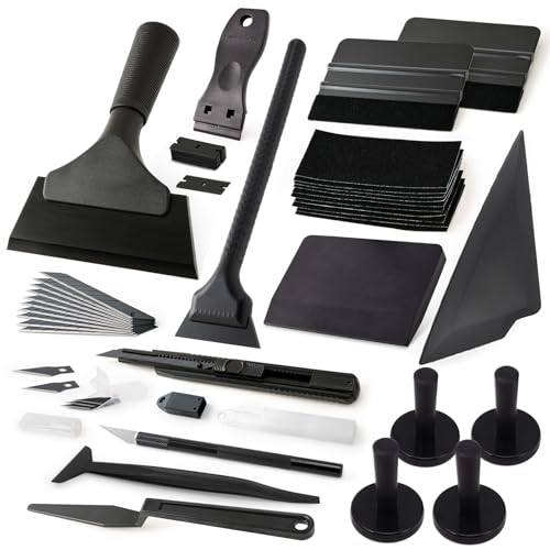 Gomake Vinyl Wrap Tool Kit for Car Window Tint Installation with Magnet Holder, Rubber & Vinyl Squeegees, Shank Gasket, Mini Quarter Squeegee - Image 1