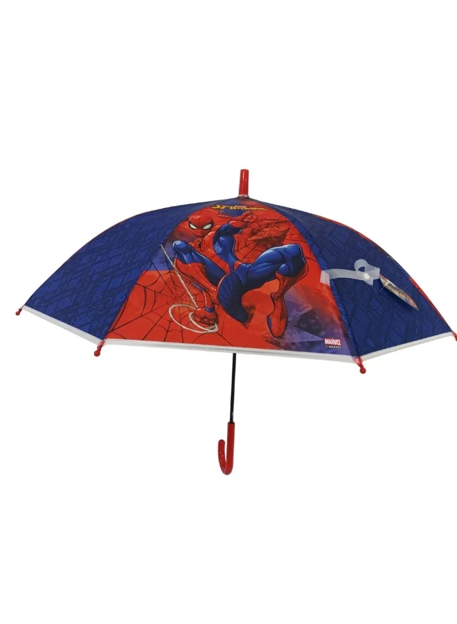 Marvel Marvel Spider-Man Kids Umbrella - Lightweight Rain Gear for Boys with Easy Grip J-Handle