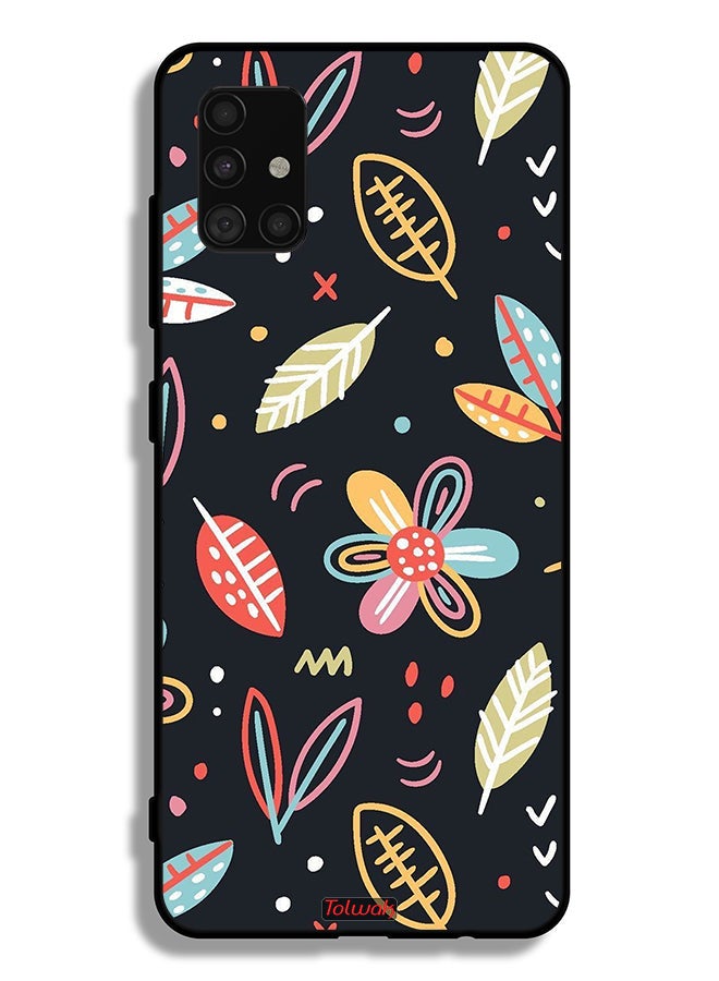 Tolwak Samsung Galaxy A51 4G Protective Case Cover Flowers And Leaves Abstract Art - Image 1