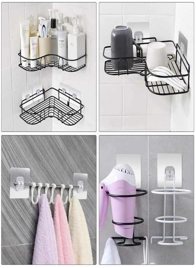 AMIQUS 10 Pcs Hevy Duty Self Adhesive Hook for Hanging Kitchen Item and Other Stainless Steel, Gold Waterproof, Strong Towels, Keys, Utensils,Robes Double-Sided Transparent (Double Claw V Shape) - Image 5