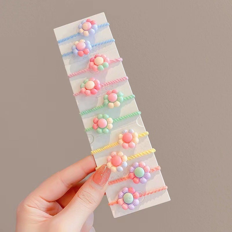 Colorful Kids Thumb Bands Elastic Hair Ties 18# small bees 10 - Image 3