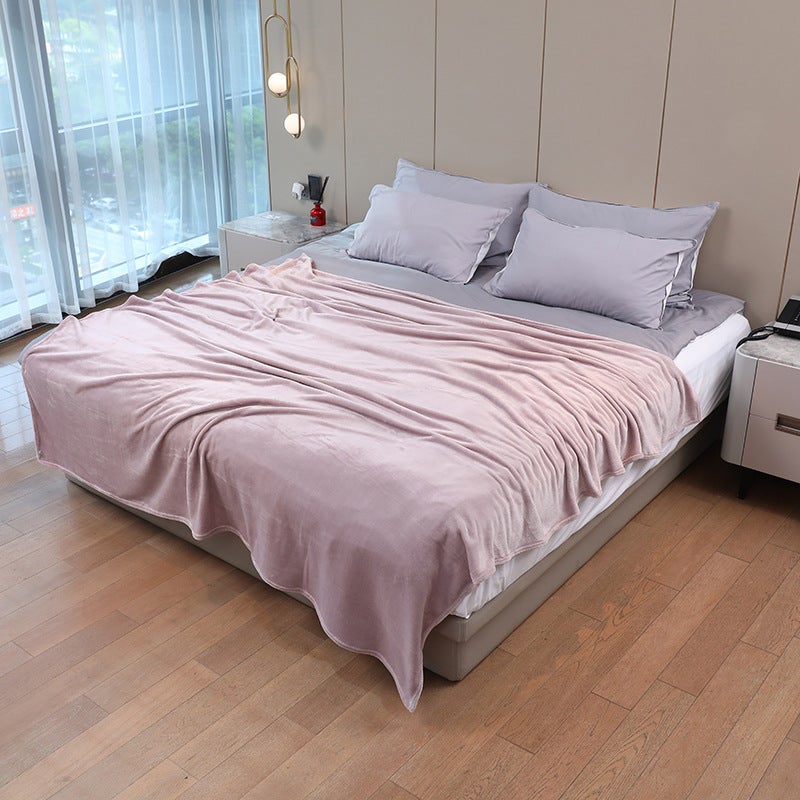 Flannel Fleece Blanket Autumn Winter Gift Lotus root starch 