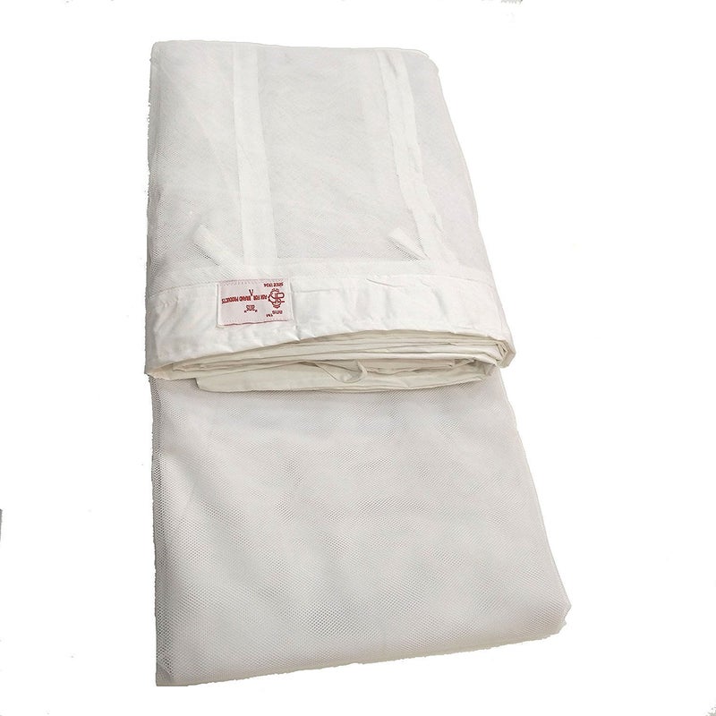 Ans Cotton Mix Mosquito net Pure Cotton Border on Top and Bottom Allergy Free White 65 x 8 ft Large Size - Image 3