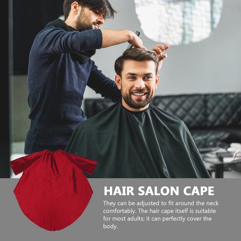 VICASKY Haircut Cape with Sleeves for Adults, Dark Red Barbershop Smock, Salon Hairdressing Cape for Home and Professional Use - Image 4