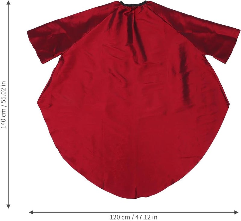 VICASKY Haircut Cape with Sleeves for Adults, Dark Red Barbershop Smock, Salon Hairdressing Cape for Home and Professional Use - Image 2