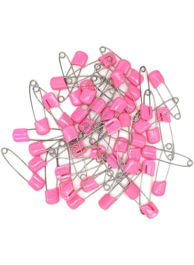 GTONEE Baby Safety Pins Secure Clips for Fastening Baby Clothes Diaper Napkins 60 pcs (Pink)