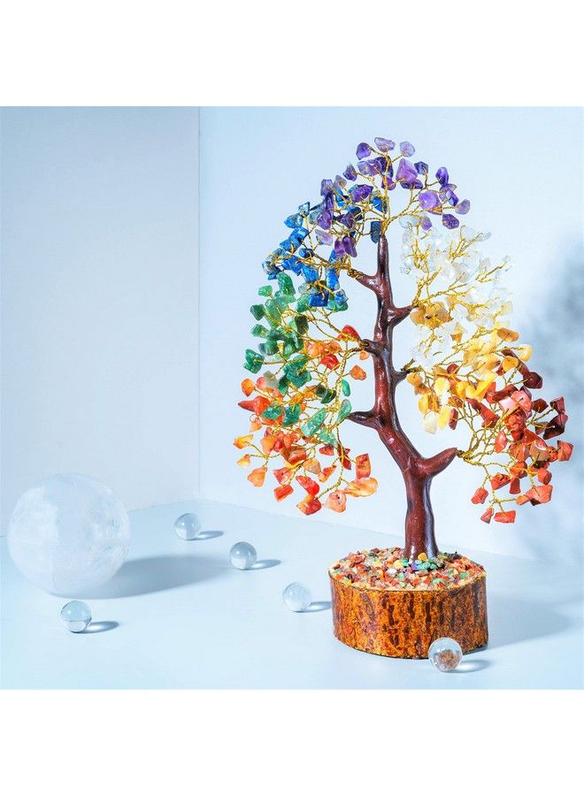 Crocon Seven Chakra Tree Of Life Crystal Tree For Positive Energy Tree Of Life Decor Feng Shui Tree Decor 7 Chakra Tree Money Tree Bonsai Stone Tree Spiritual Gifts Home Decor Crystal Decor - Image 4