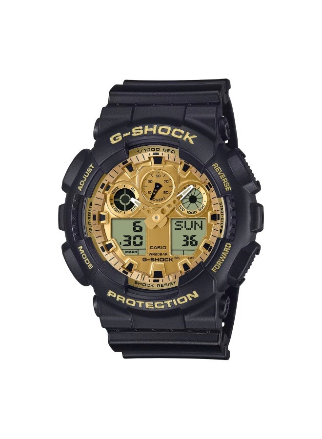 Casio G-Shock GA-100GGB-1A9DR Analog Digital Men's Black & Gold Resin Watch