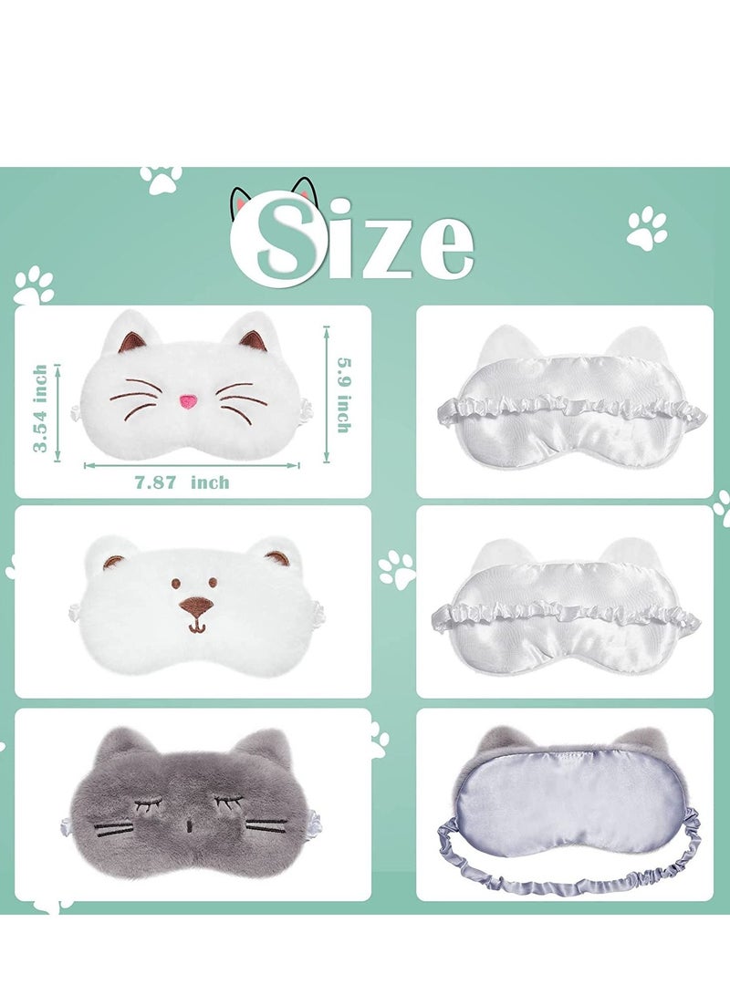 Excefore Sleeping Mask Child 3 Pieces Eye Kids Sleep Cute Animal Design Soft Masks for Women Children, Girls and Adult Travel Pajama Party, Adjustable Elastic - Image 2