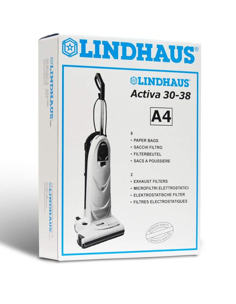 lindhaus Genuine Lindhaus A4 Activa Diamante Dynamic Vacuum Cleaner Bag 8 Bags - Image 2