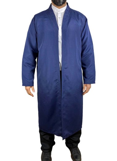 İcma Ijma Prayer Robe Bukhara Collar Navy Blue - M  - Image 1