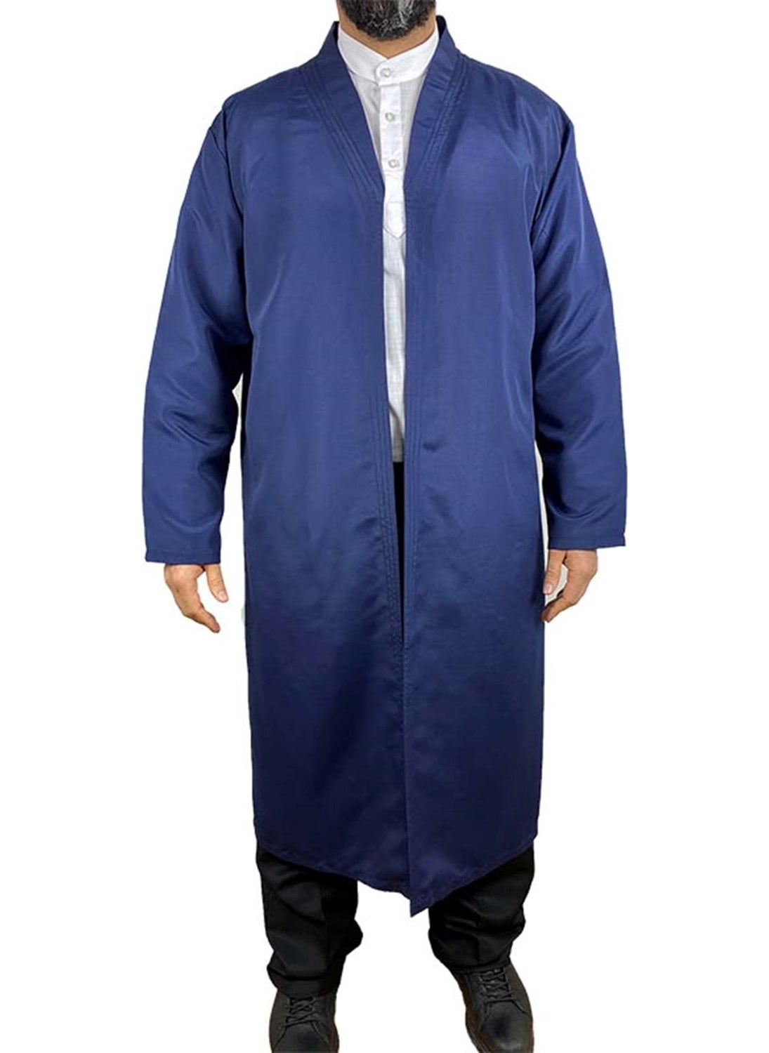 İcma Ijma Prayer Robe Bukhara Collar Navy Blue - M  - Image 1