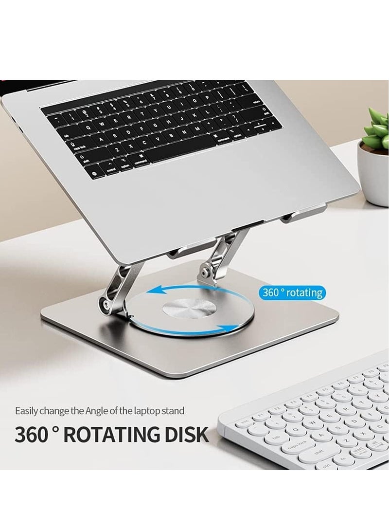 Generic Laptop Stand for Desk, Adjustable Laptop Holder with 360 Degree Rotating Base, Foldable Laptop Stand Compatible with MacBook Pro/Air Notebook up to 15.6 inch  - Image 2