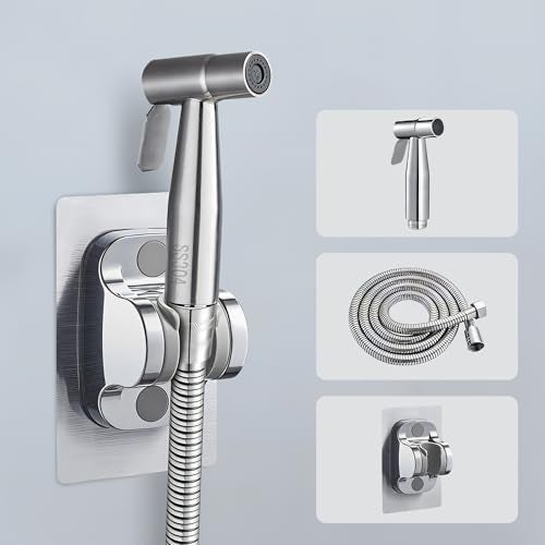 MIORAH MIORAH SS 304 Gun with Pipe Set | Jet Spray Pipe for Toilet & Hand Shower for Bathroom | Durable Faucet with Stainless Steel Construction - Image 1