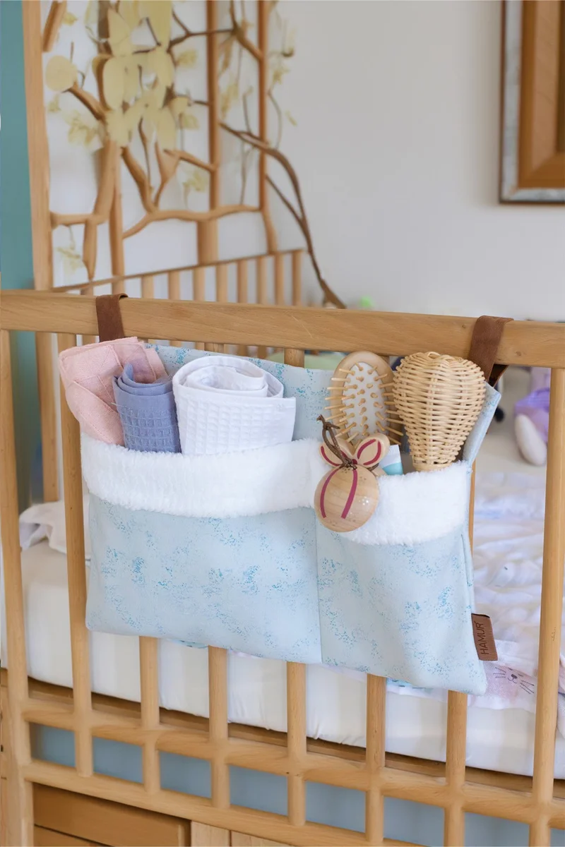 هامور Dough Practical Hanger Organizer Baby Stroller Crib Side Fluffy Organizer Solid Age Green