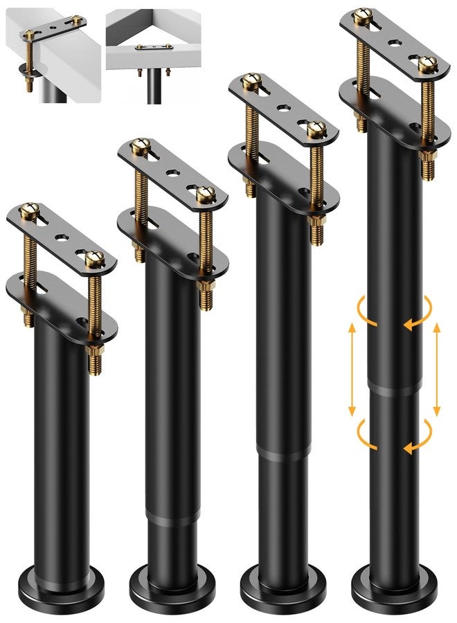 Abiglifty 4Pcs Adjustable Bed Frame Support Legs, 13 Inch Bed Slats Support Legs, Bed Legs Replacement, Metal Heavy Duty Furniture Legs - Image 1