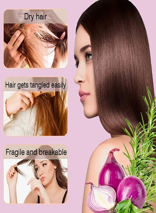 Grospe Onion Biotin & Rosemary Hair Oil for Hair Growth, Anti-Frizz Onion Hair Oil for Hydrating, Hair Care Essential Oil Non-greasy for Dry Split Broken and Hair Damaged 3.38 Fl Oz (100ml) - Image 4