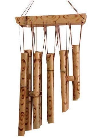 KARTIK Kartik Feng Shui Boat Bamboo Wooden WindChimes Home Decor Balcony Outdoor Garden Positive Energy Fengshui Vastu Windchime 8 Pipes Normal Bamboo  - Image 3