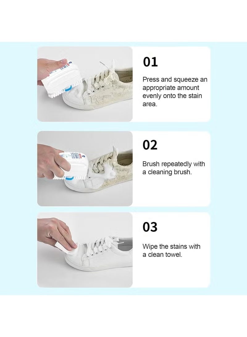 Sneaker Cleaner White Shoes - 100ml White Shoe Cleaning Cream | No Wash Running Shoe Cleaner, Shoe Whitener for Sneakers, Shoe Whitener Sneaker Cleaner for Sneakers (1PC) - Image 5