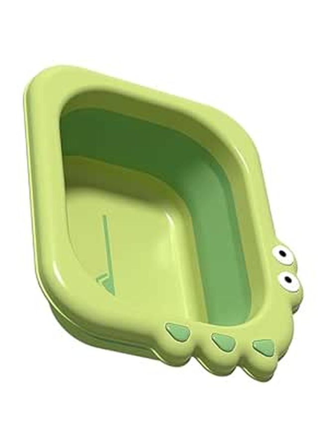Foldable Portable Wash Basin For Newborns Safe Bathing Travel Green - Image 1