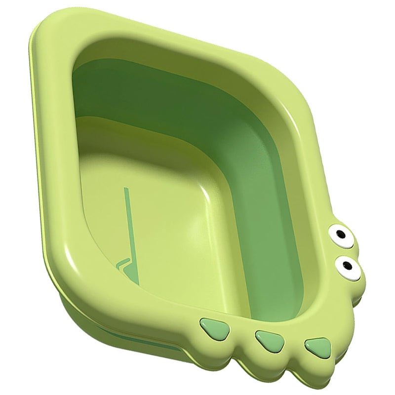 Foldable Portable Wash Basin For Newborns Safe Bathing Travel Green - Image 2