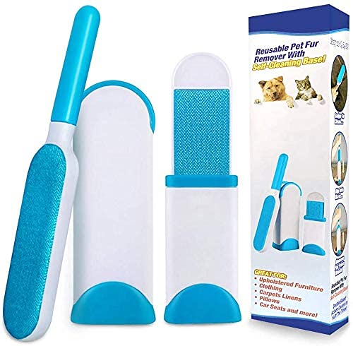 RAMPKD Pet Hair, Dust, Lint Remover for Clothing & Furniture and Sofa Home Couch pet||Double Sided, Self-Cleaning & Reusable mitt Remover||Dog cat Hair Remover(Multi Color)(Pack of 1 pcs). - Image 1