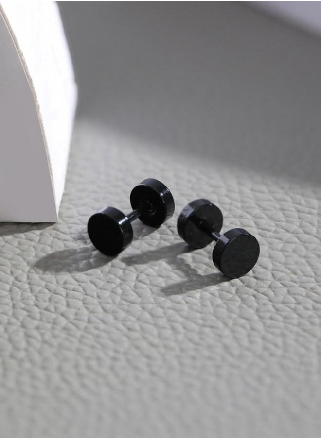 Priyaasi Elegant Men Metal Earrings with pattern and secured with Post and Back closure and styled in ideal for Western moments — a must-have for your statement wardrobe.  - Image 1