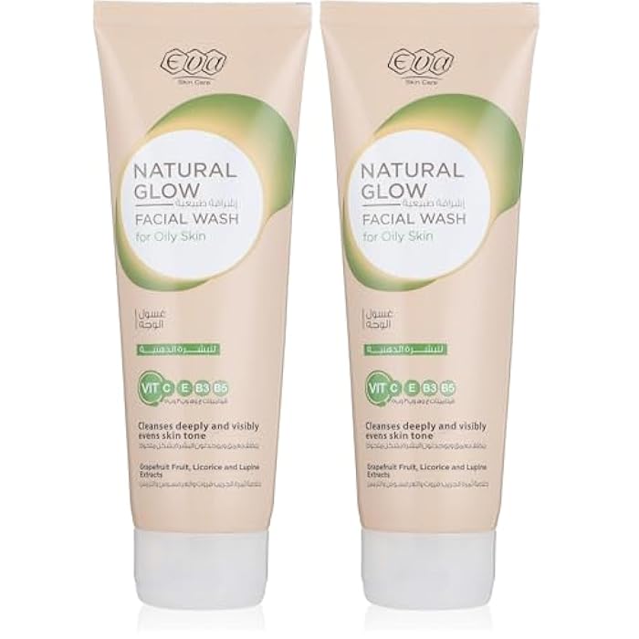 Eva Skin Care Natural Glow Facial Wash for Oily Skin 100 ml (Pack of 2) - Image 1