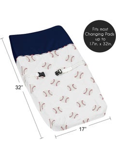 Sweet Jojo Designs Sweet Jojo Designs Red, White and Blue Changing Pad Cover for Baseball Patch Sports Collection  - Image 5