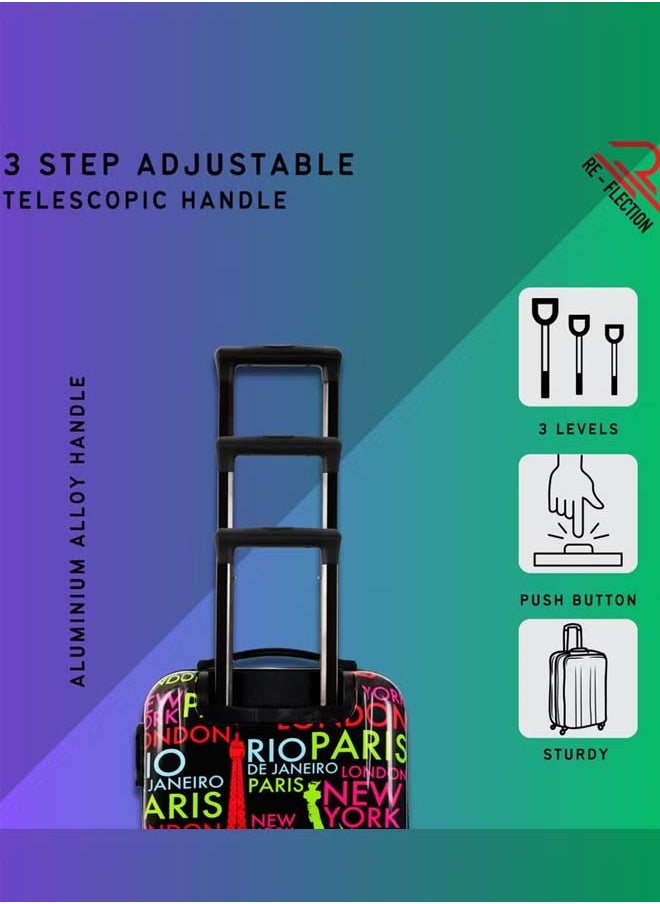 Reflection 24 Inch ABS and Polycarbonate Suitcase Lightweight Hardside Iconic Print Series Travel Luggage Trolley with 84L Storage Capacity 4 Spinner Wheels and TSA Lock Multicolor - pzsku/Z1F738F5467B4CC7904CCZ/45/_/1712041311/9988be6c-adf5-4ce8-a898-7ccc6e09957e