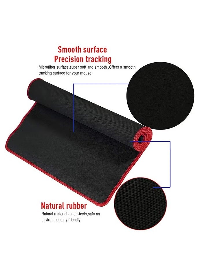 Nonslip Gaming Mouse Pad Black \ red - Image 3