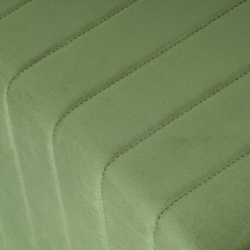 Spatial Order Modern Channel Tufted Velvet Ottoman | Spatial Order Home DÃ©cor | Ottoman for Living Room & Bedroom - Green - Image 3