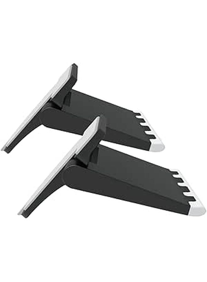 Foldable Adjustable Laptop Stand Portable Notebook Cooler Riser Black Mini Holder - Image 1