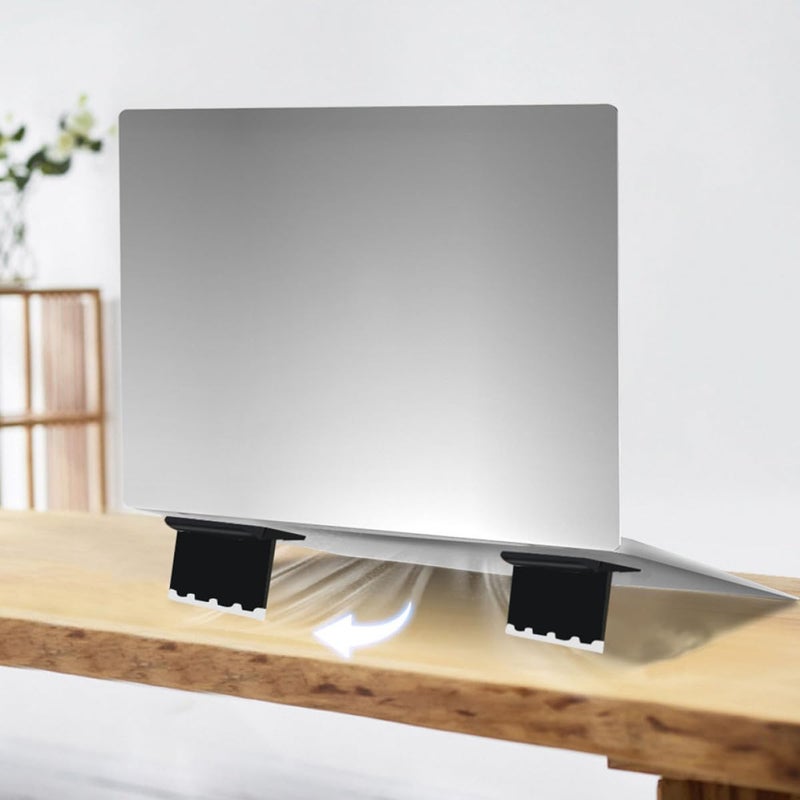 Foldable Adjustable Laptop Stand Portable Notebook Cooler Riser Black Mini Holder - Image 5
