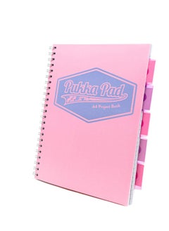 Pukka Pad Pukka Pink A4 Project Book Wirebound Pastel Colour  - Image 1