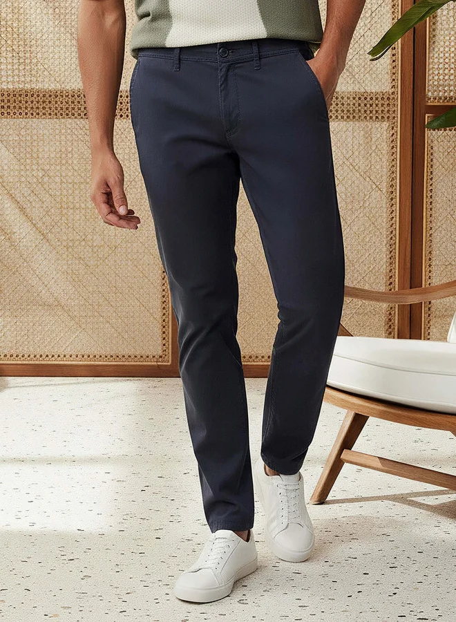 Splash FAV Men's Slim Fit Cotton Blend Chinos