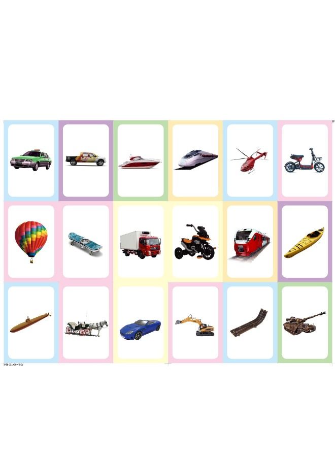 36 PCS Double Sided Early Education Flash Cards, Traffic Recognition Education Enlightenment Card, Puzzle Early Education Fun Cards, Educational Learning Toys for 1-6 Year Old Kids (Traffic) - Image 5