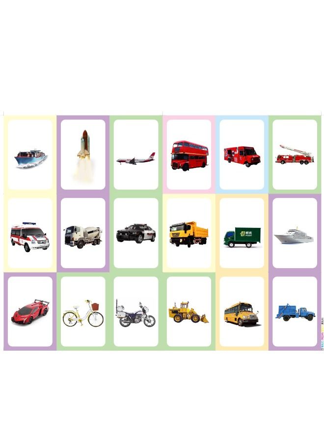 36 PCS Double Sided Early Education Flash Cards, Traffic Recognition Education Enlightenment Card, Puzzle Early Education Fun Cards, Educational Learning Toys for 1-6 Year Old Kids (Traffic) - Image 4