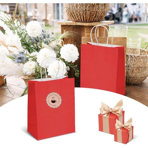 Aakriti Gift Bag Kraft Paper Bags With Handle For Birthdays, Weddings, and Parties Colorful, Durable, and Stylish Gift Packaging Bags, Perfect For Special Events 10 X 8 X 3 Inch (Red, 10) - Image 5