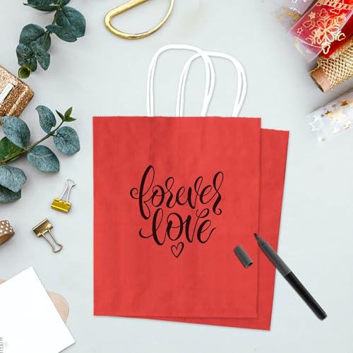 Aakriti Gift Bag Kraft Paper Bags With Handle For Birthdays, Weddings, and Parties Colorful, Durable, and Stylish Gift Packaging Bags, Perfect For Special Events 10 X 8 X 3 Inch (Red, 10) - Image 4