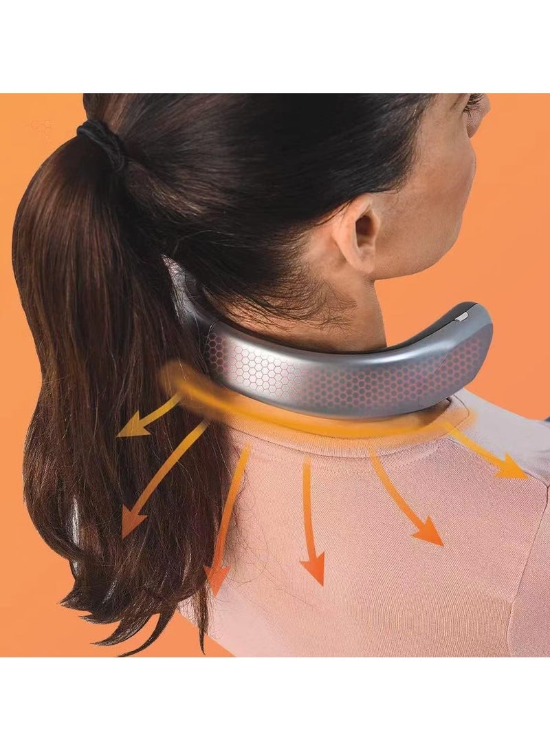 general Neck Heater with 4 Temperature Settings - USB Rechargeable Electric Neck Warmer Overheat Protection Portable for Home Office Travel - Image 3