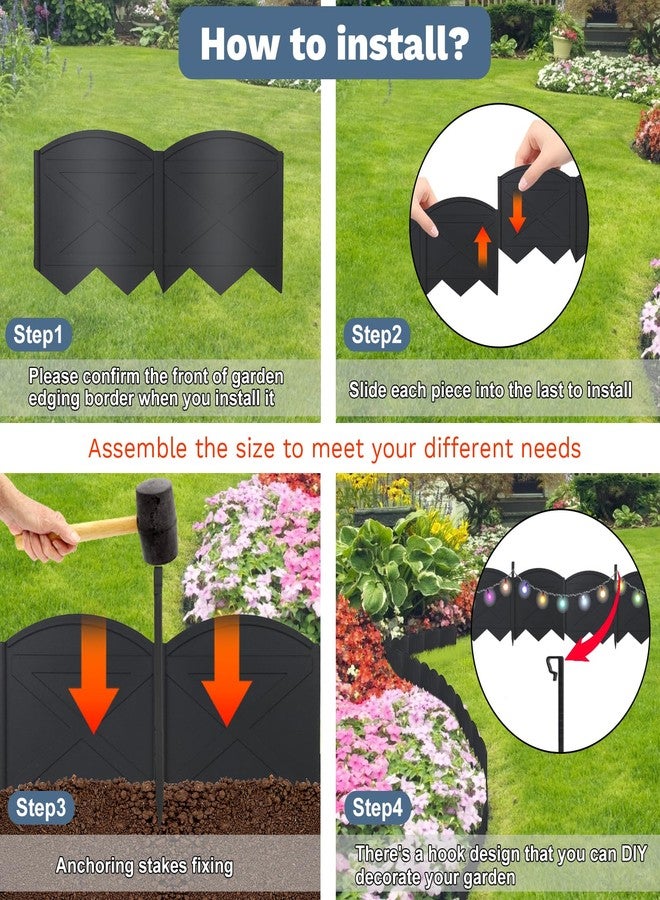 AMURS 20PCS Garden Edging Border Black - Image 4